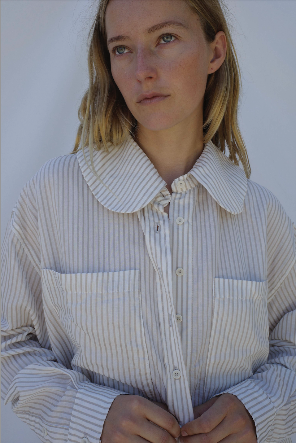 Hollis Oversized Shirt, Regatta Sand Stripe