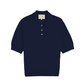 Amelia Cashmere Polo Top, Navy