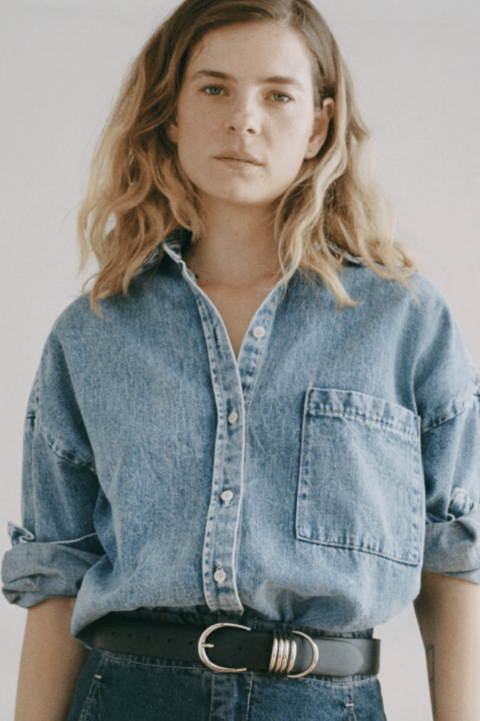 Denim Overshirt, Superwash