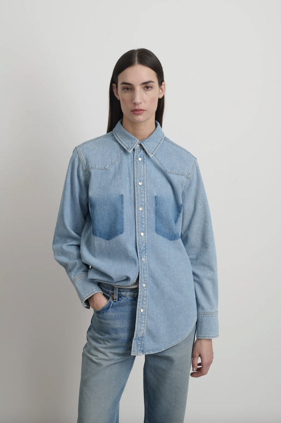 Liv Western Shirt, Park Wash