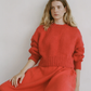 Classic Crewneck Cotton, Rouge