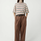 Organic Cotton Striped T-Shirt, Red/Black