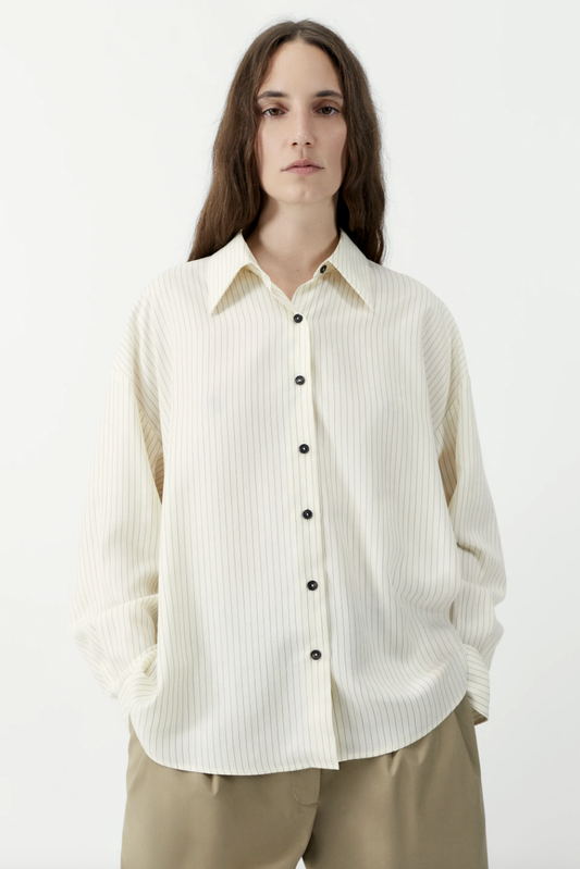 Oversized Pencil Striped Shirt,