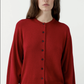 Cotton & Silk Cardigan, Red