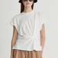 Volta Twist Top, Cream