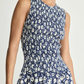 Siempre Tank Maxi, Navy Floral Stamp