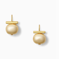 Buttery-Gold on Gold, Medium Pebble Pearl Earrings