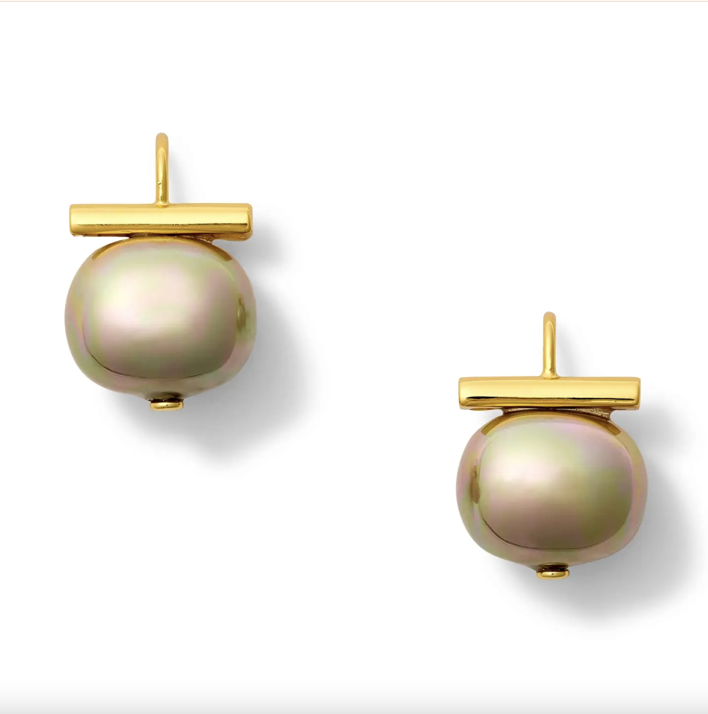 Biscuit Medium Pebble Pearl Earrings