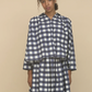 Flo Blouse, Navy Check