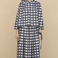 Wide Skirt, Navy Check