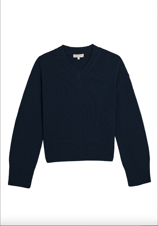 Faris Cotton Sweater, Navy