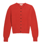 Riana Cotton Cardigan, Vermillion