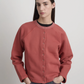 Snap Cardigan, Faded Tomato Overdye