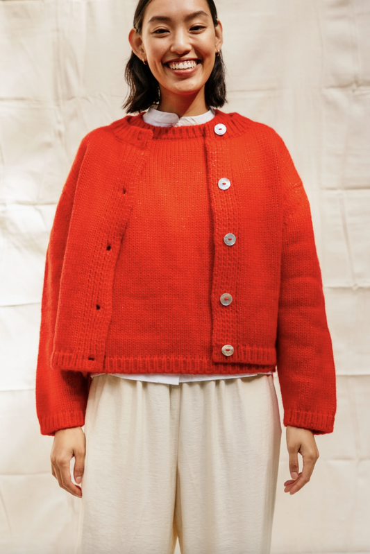 Nikki Chasin Sheba Cardigan Sweater - Habanero