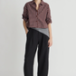 Cropped Isolde Button Down, Spice Stripe