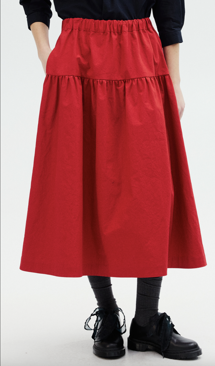Dolo Skirt, Crimson