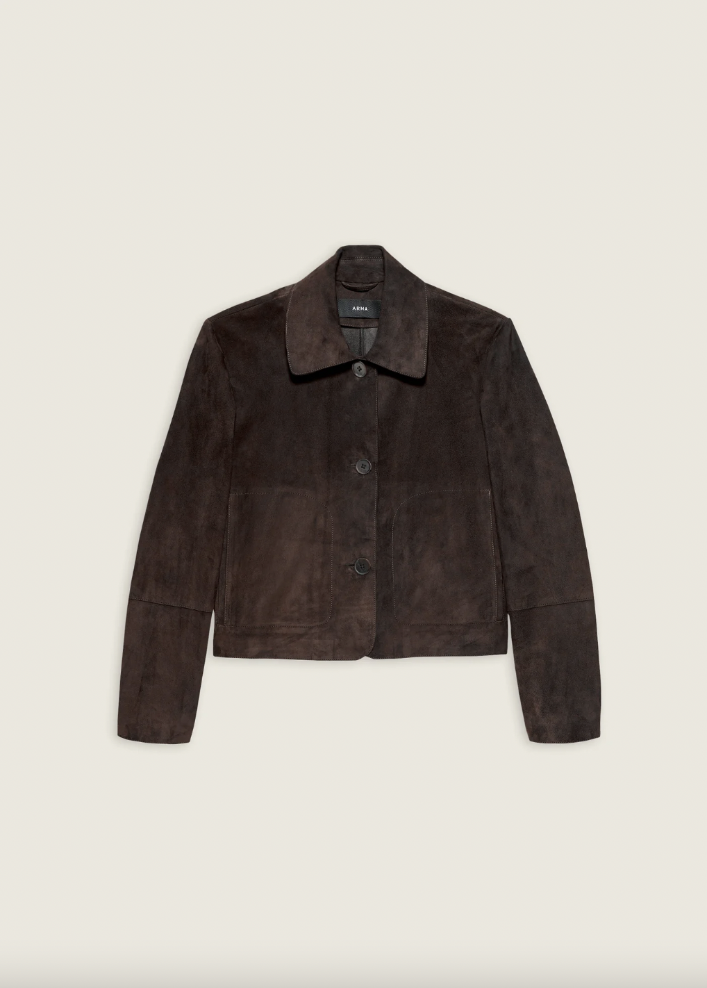Emy Suede Jacket, Mud Brown