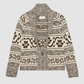 Nordic Flower Lodge Cardigan, Marled Chestnut