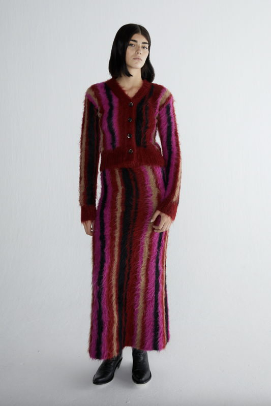 Gasha Cardigan, Pomegranate Mix