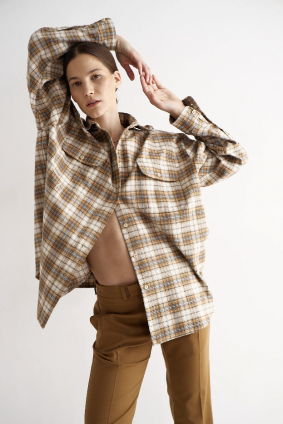 Big Shirt, Gold Plaid
