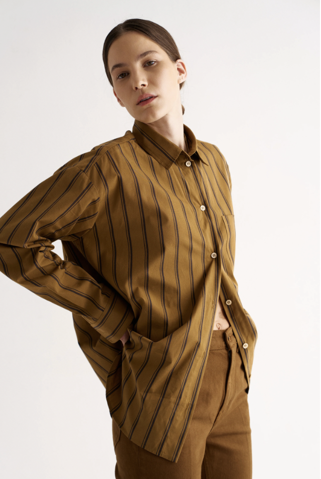 Essential Shirt, Goldenrod Stripe