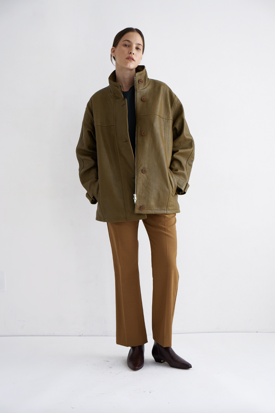 Minimal Anorak Jacket, Olive