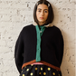 Sheba Cardigan, Black Colorblock