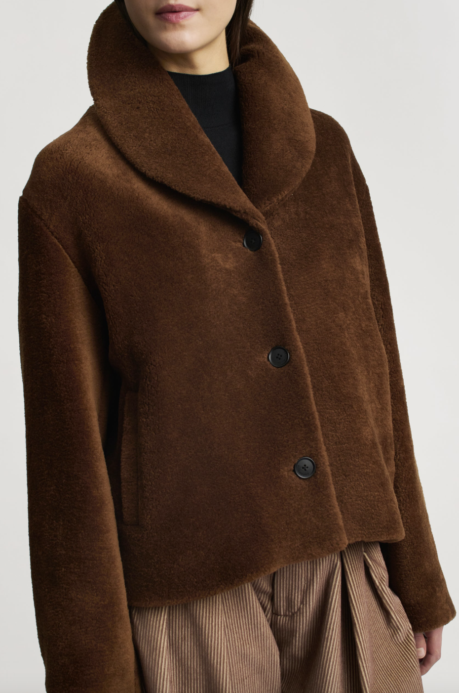Marlie Wool Shawl Jacket, Ginger
