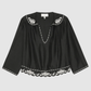 Embroidered Floral Peter Pan Collar Top
