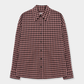 Checked Oversized Shirt, Orange/Black
