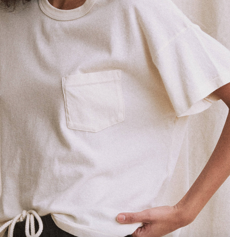 The Pocket Tee, Washed White