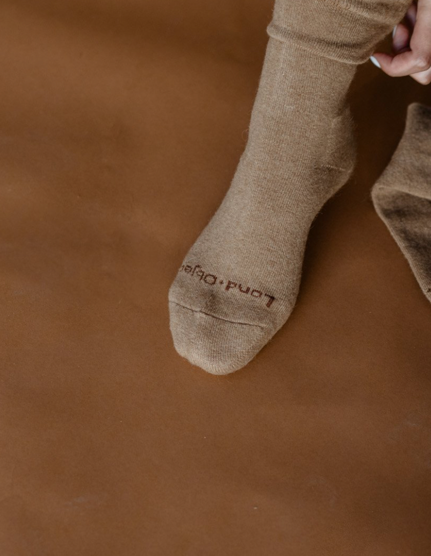 Calf-Length Camel Socks, Medium