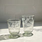 Hand-etched Footed Glass - Wine