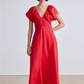 Monet Ruched Maxi, Chili
