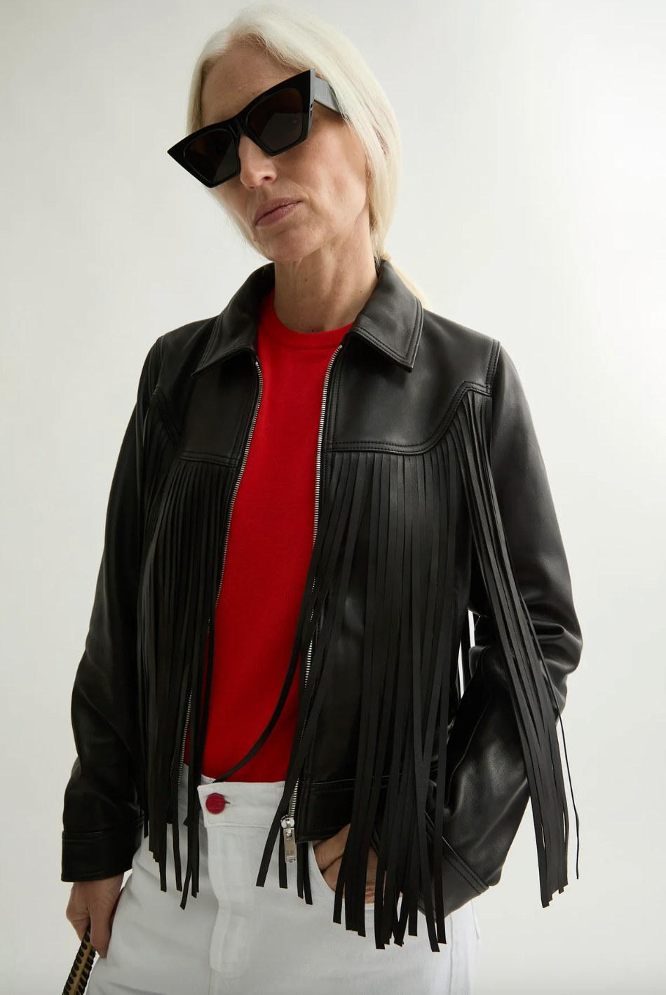 Fringy Jacket, Black