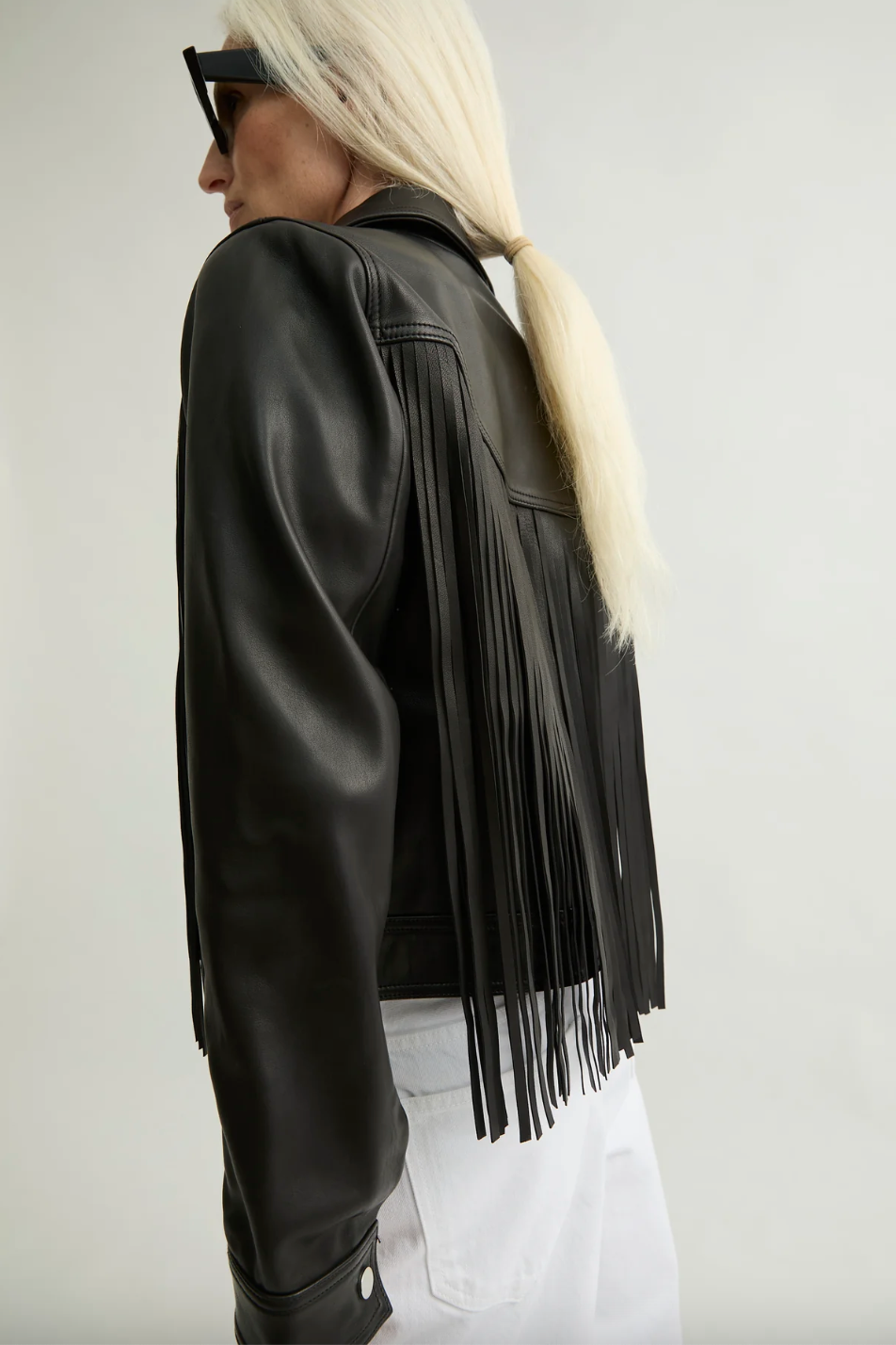 Fringy Jacket, Black