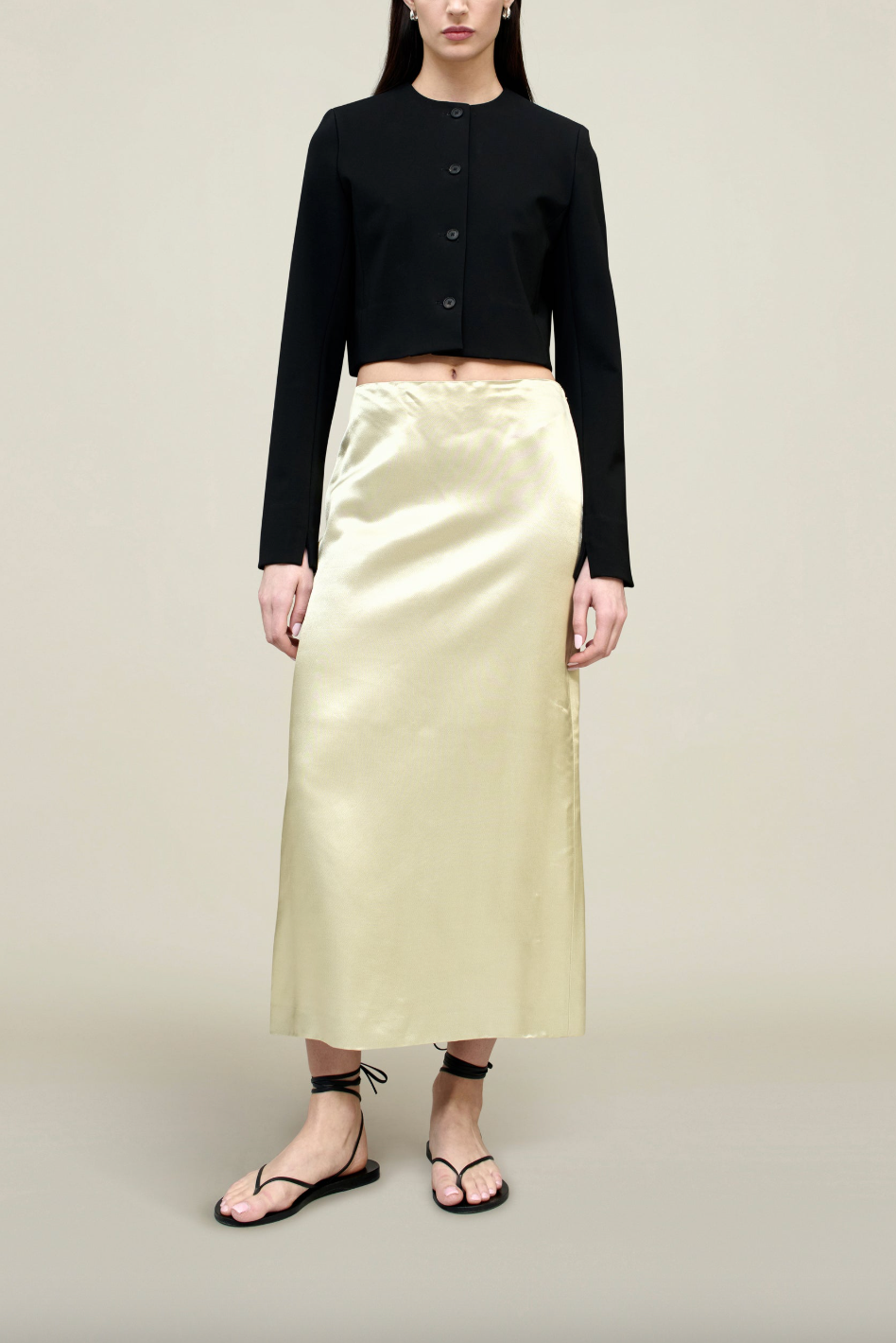 Emilee Pencil Skirt, Limestone