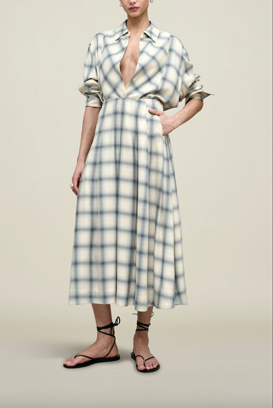 Dakota Pleated Skirt, Airbrush Flannel