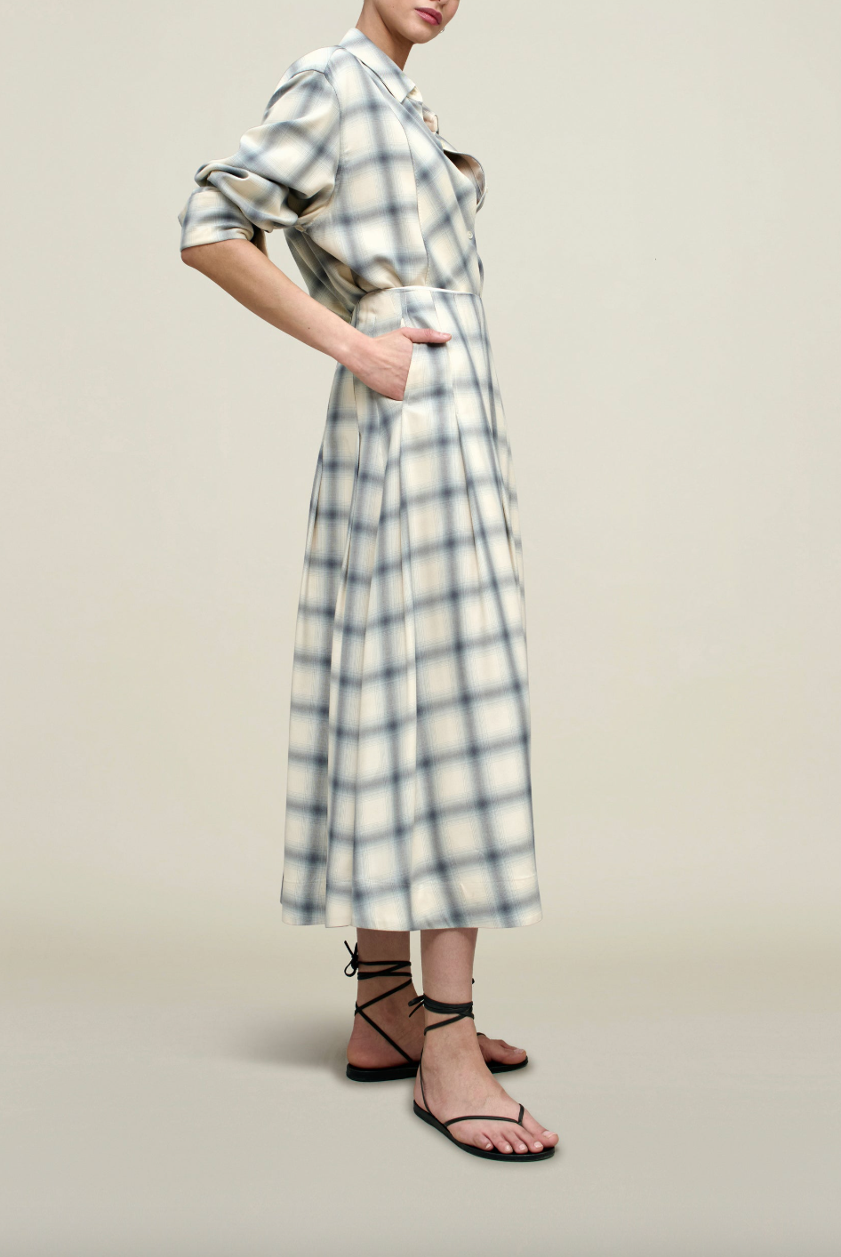 Dakota Pleated Skirt, Airbrush Flannel