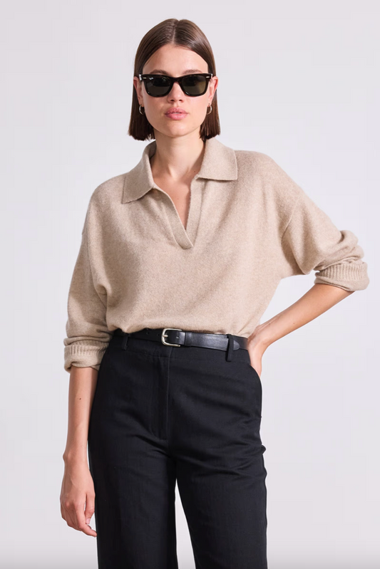 Softest Tissue Weight Henley, Sand