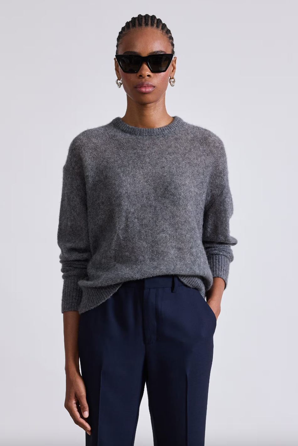 Softest Tissue Weight Sweater, Charcoal