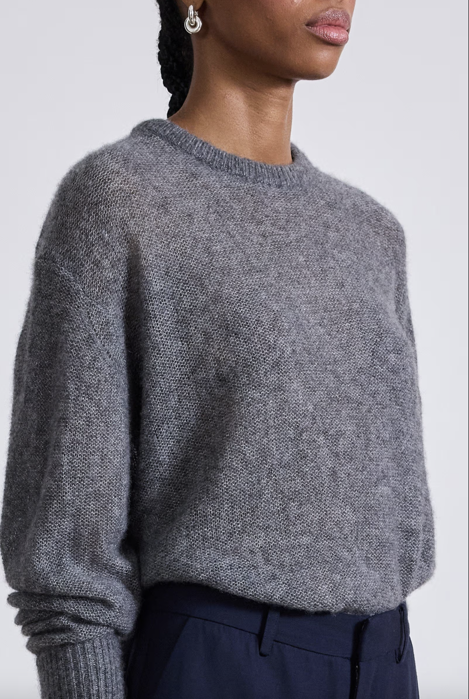 Softest Tissue Weight Sweater, Charcoal