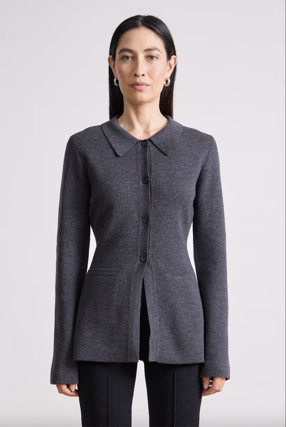 Betti Knit Cardi, Grey