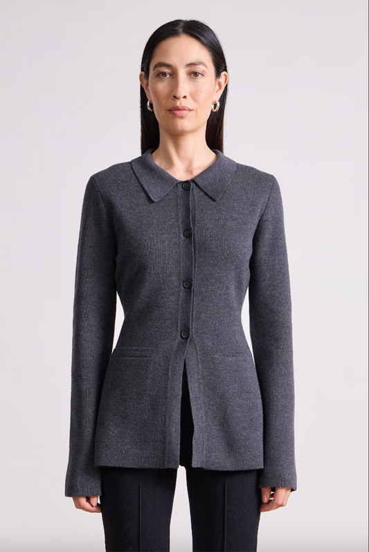 Betti Knit Cardi, Grey