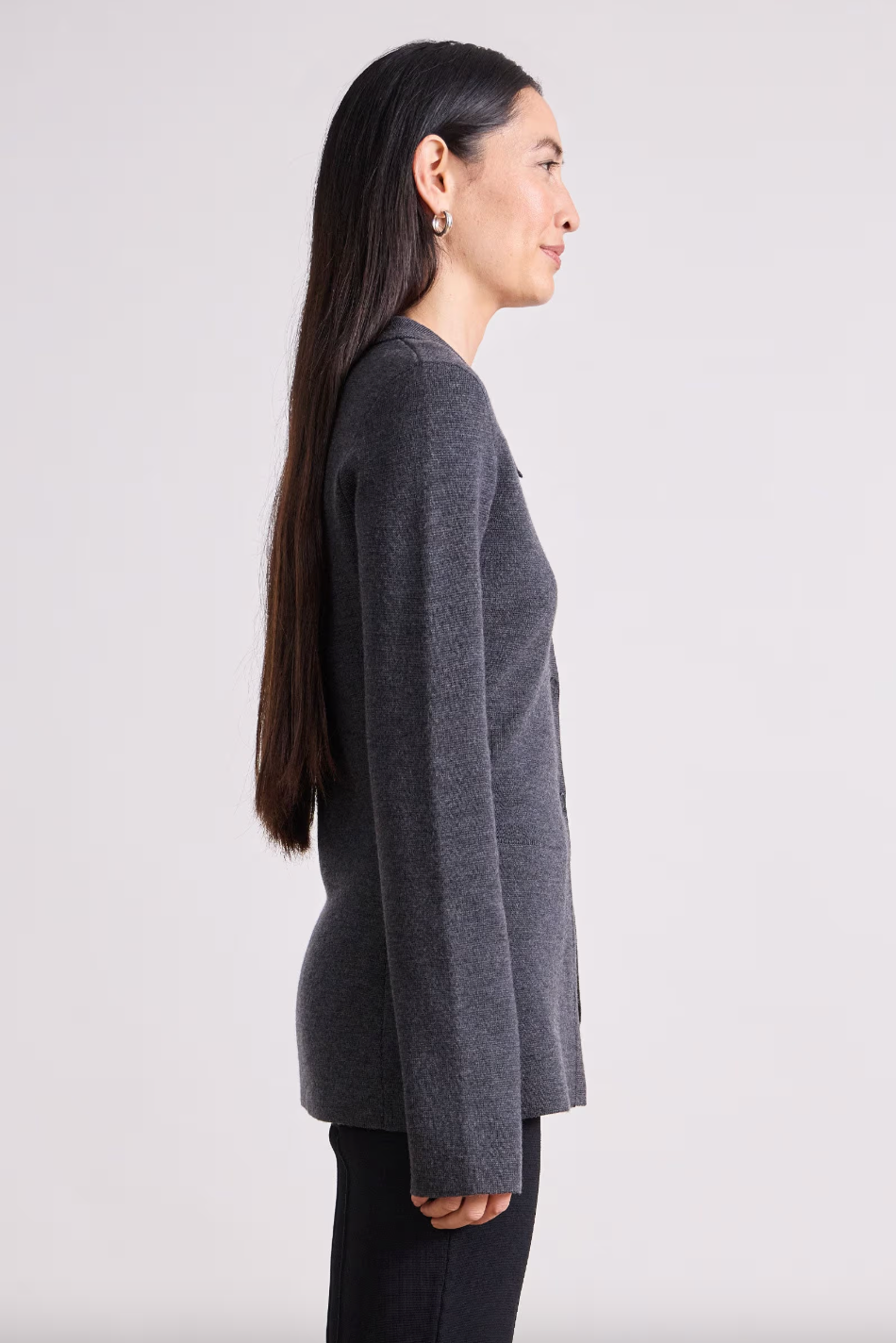 Betti Knit Cardi, Grey