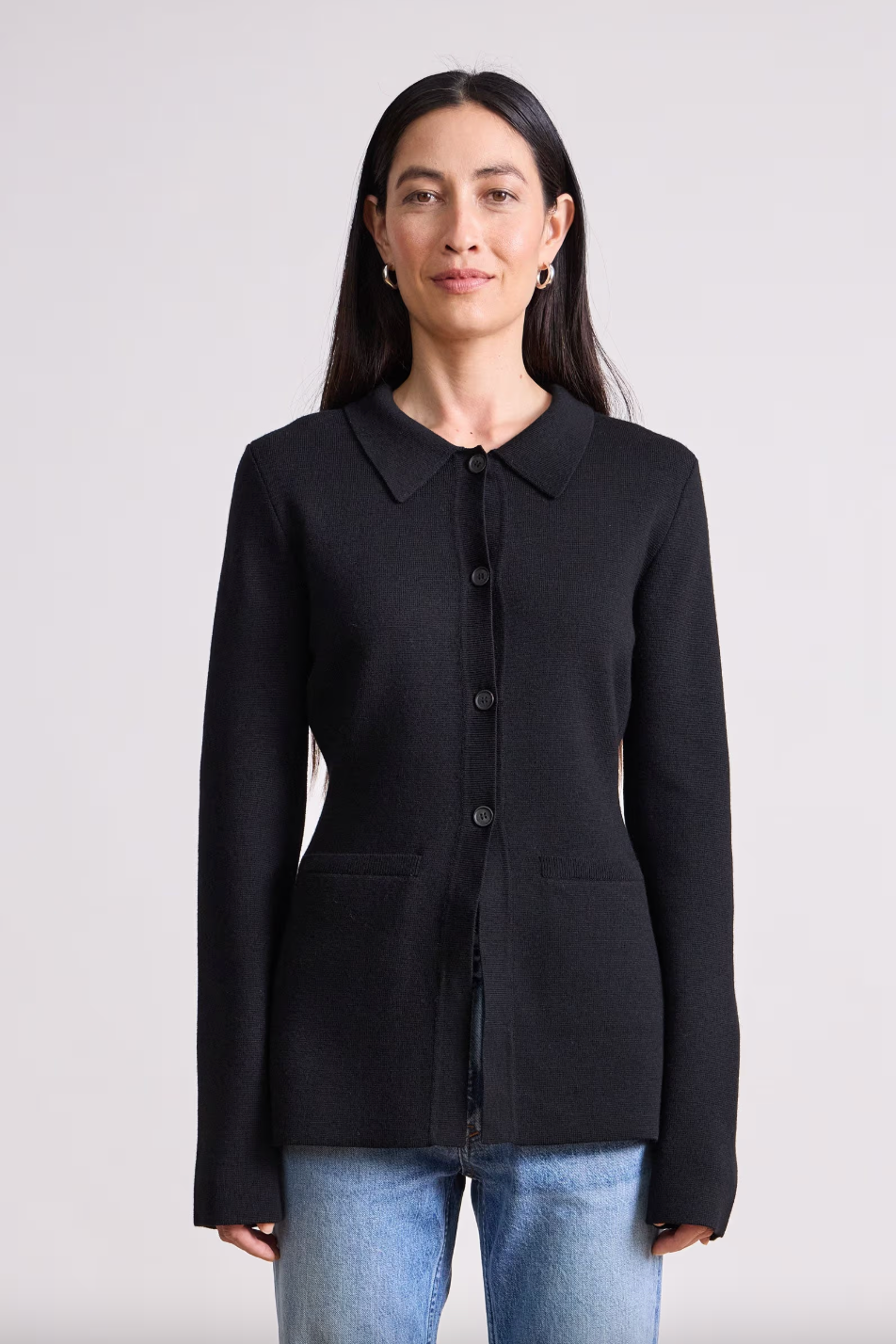 Betti Knit Cardi, Black