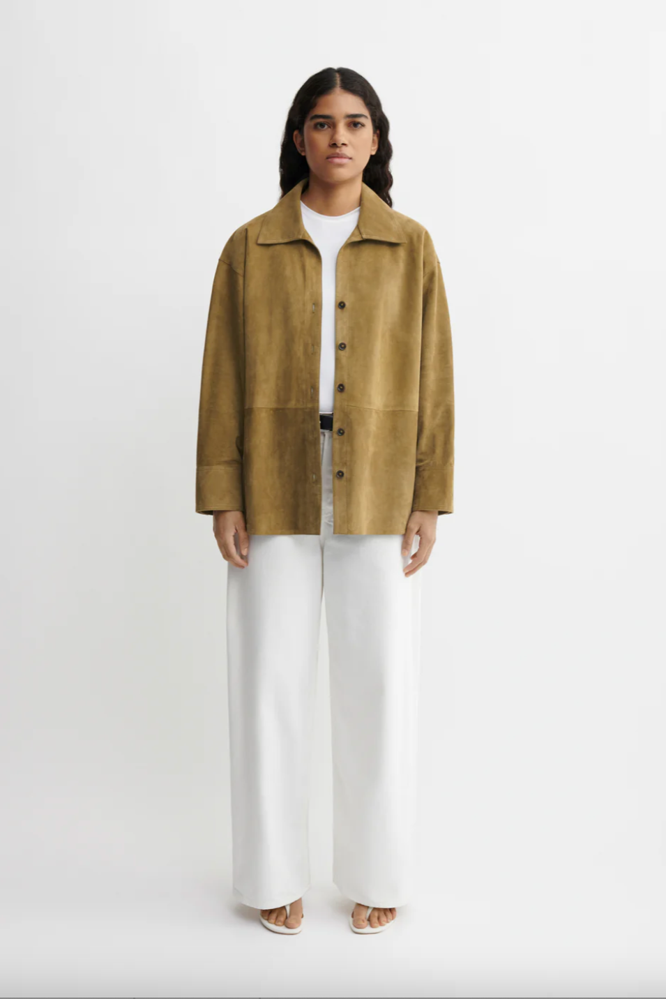 Catarine Suede Blouse, Olive