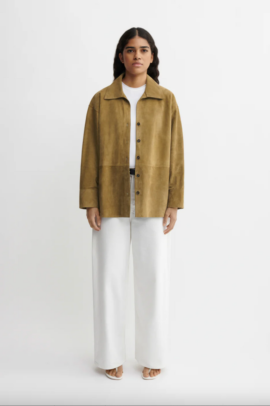 Catarine Suede Blouse, Olive