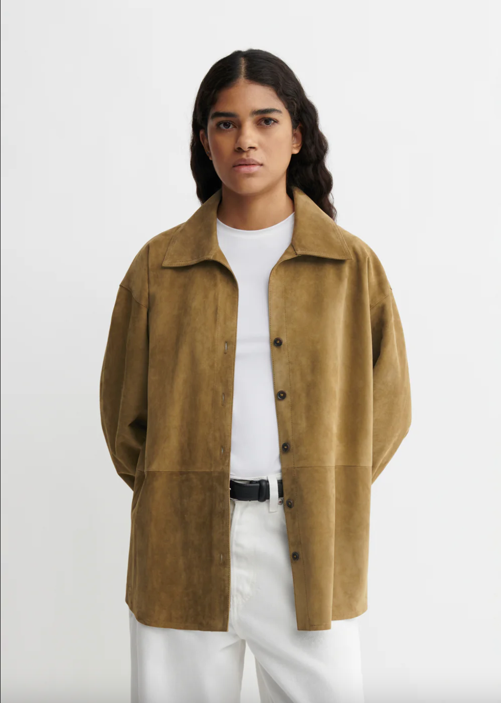 Catarine Suede Blouse, Olive