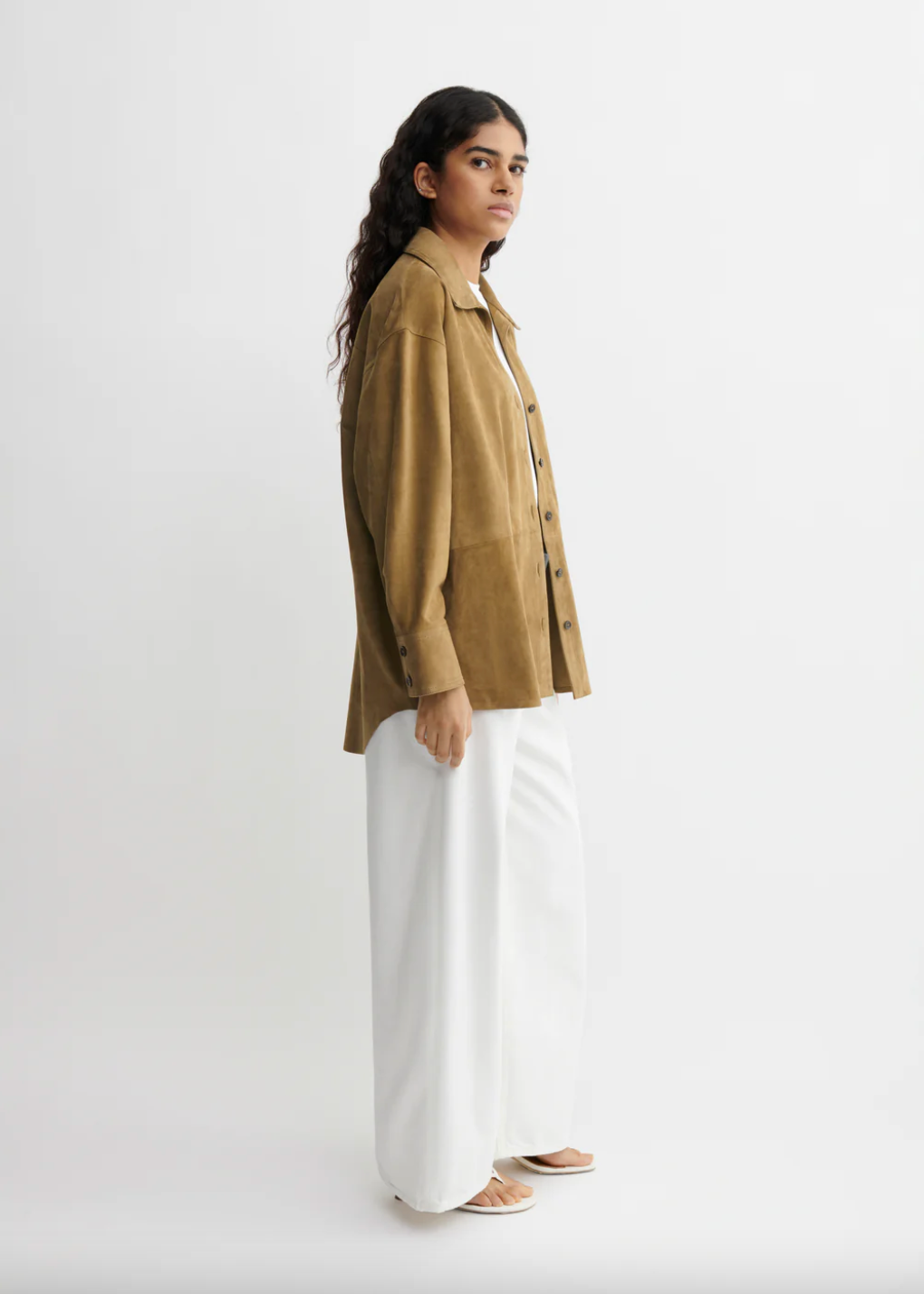 Catarine Suede Blouse, Olive